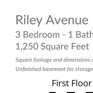 3 bed, 1 ba